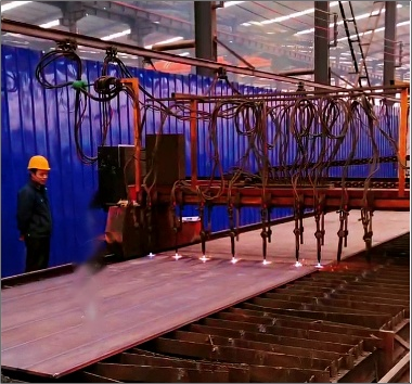 甘肃金塔钢结构车间数控等离子切割机